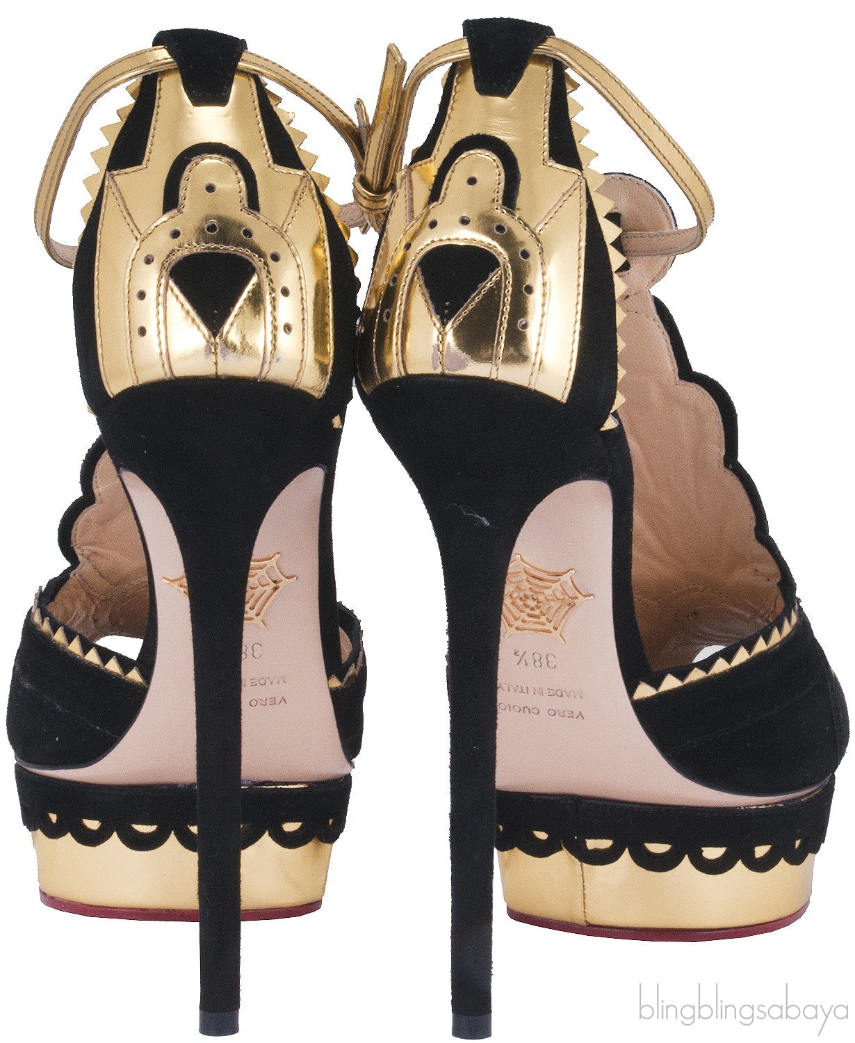 Sunset Art Deco Suede Pump