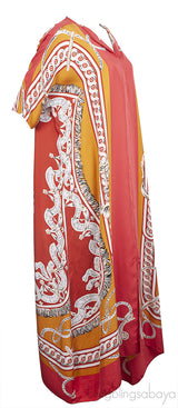 Hermes Silk Printed Multicolor Caftan Dress