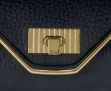 Sally Black Textured Shoulder Bag