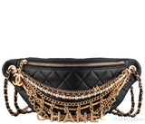 Lambskin Quilted Chain Belt Bag