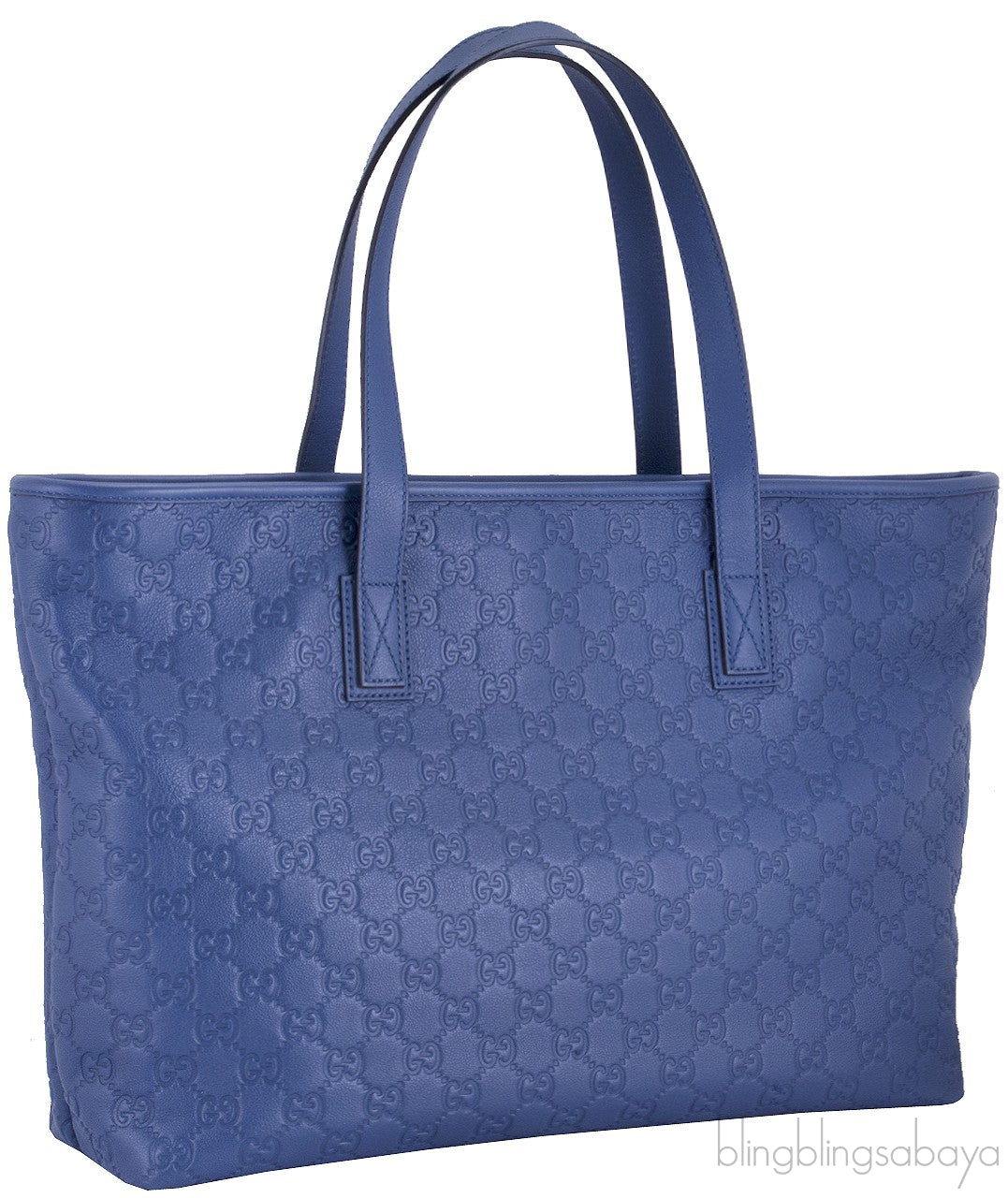 Blue Guccissima Monogram Cabas