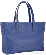 Blue Guccissima Monogram Cabas