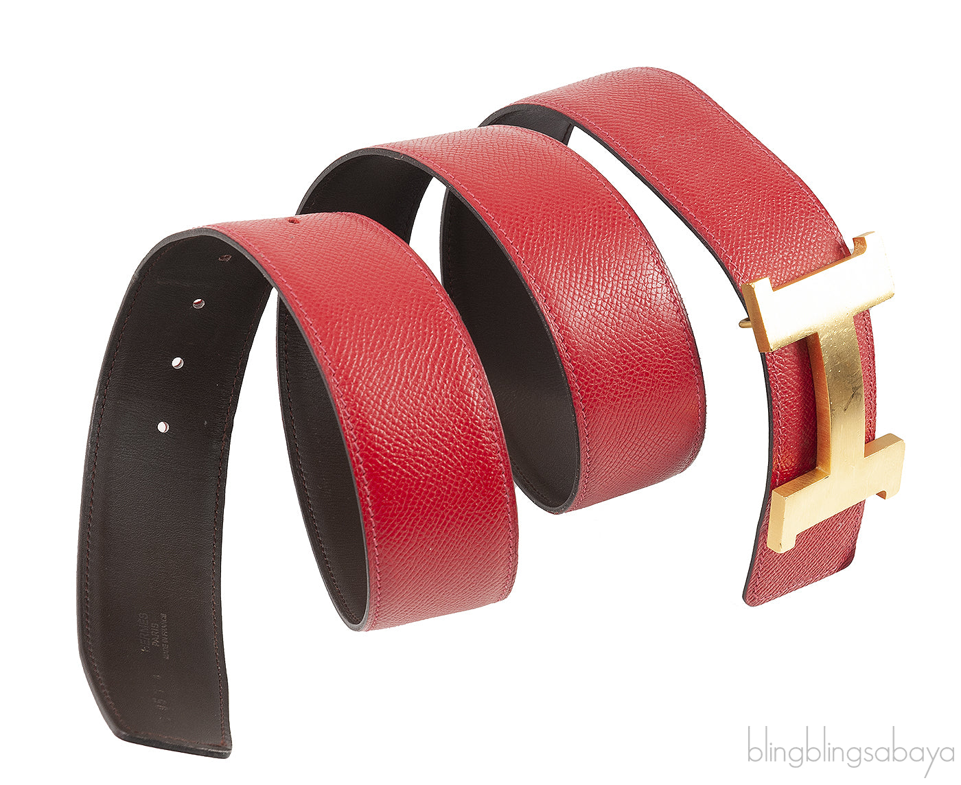 Red Epsom \"H\" Reversible Belt