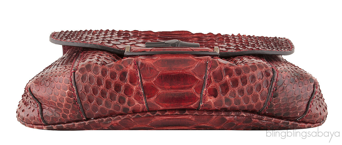 Gucci Red Python Nouveou Mini Shoulder Bag