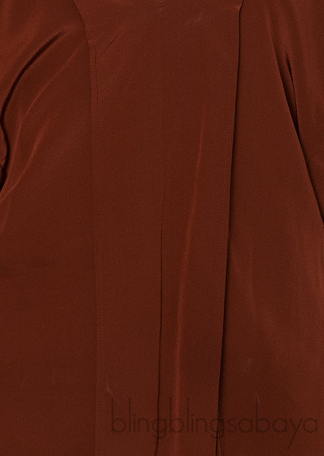 Wildwood Brown Silk Crepe Blouse