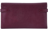 Kelly Long Wallet Chevre Burgundy