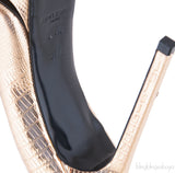 Gold Lizard Print Pointed Pump