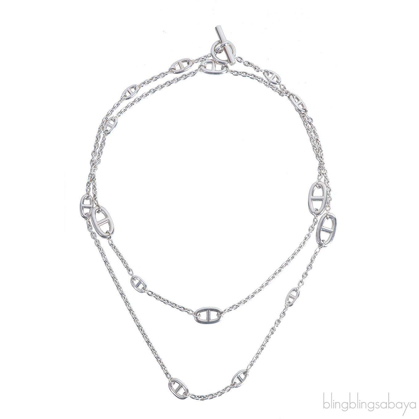 Farandole Long Silver Necklace 120