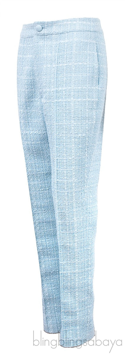 Francesca Tweed Straight-leg Pants