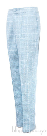 Francesca Tweed Straight-leg Pants