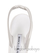 White Callasli 90 Leather Slingback Sandals