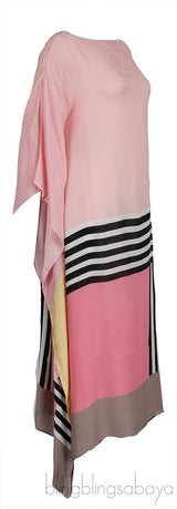 Pink Printed Kaftan Dress