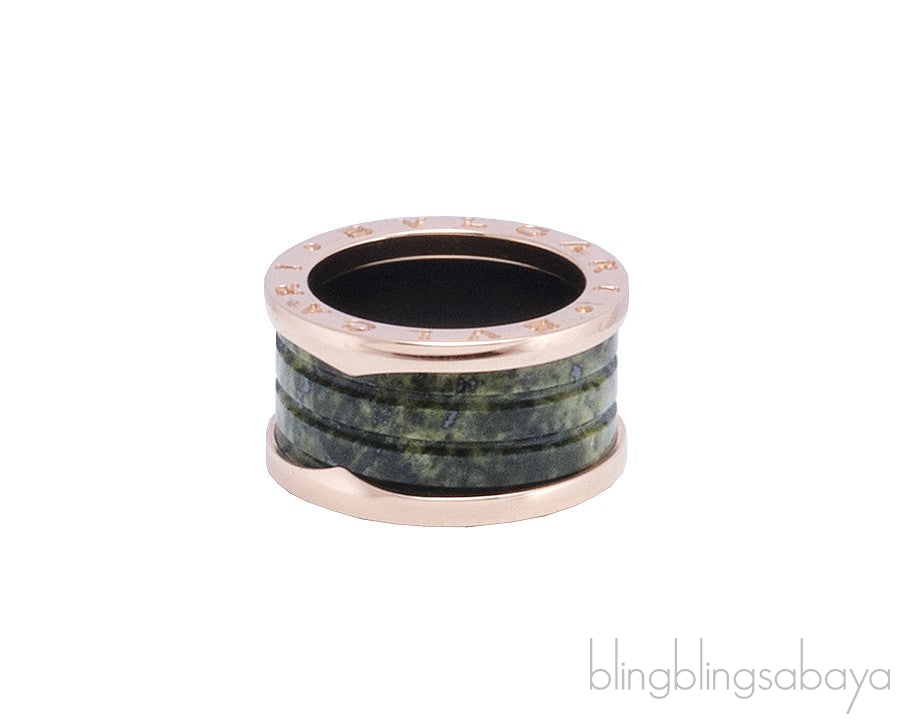 B.Zero1 Rose Gold Marble Ring