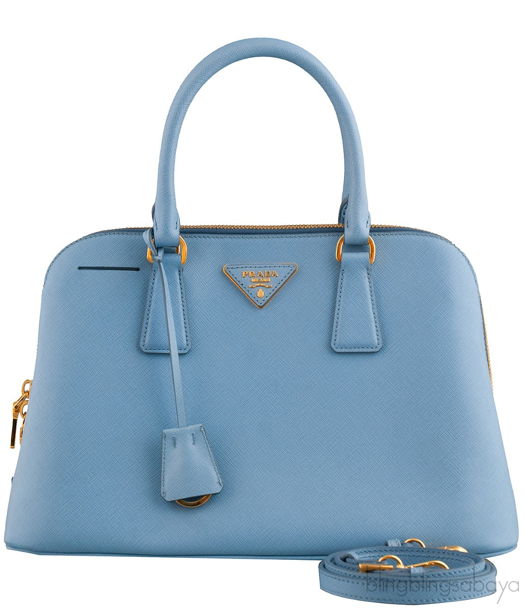 Light Blue Bowler Medium Bag