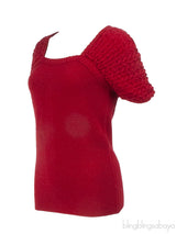Chanel Red Wool Vintage Top