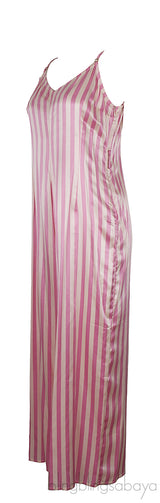 Pink & White Stripe Jumpsuit