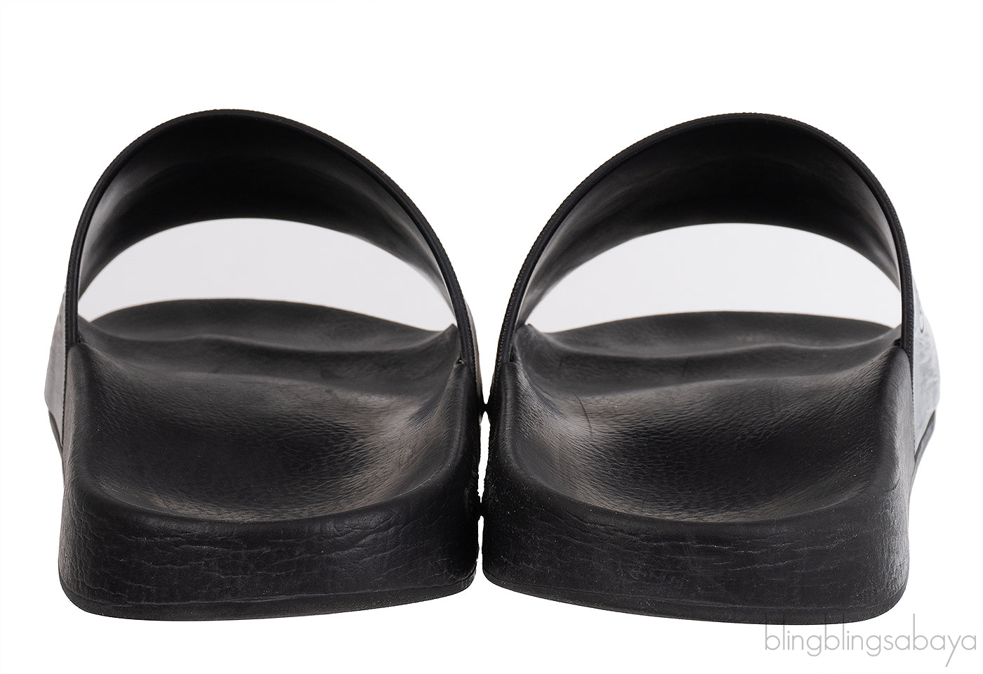 Givenchy Black Logo Print Pool Rubber Slides