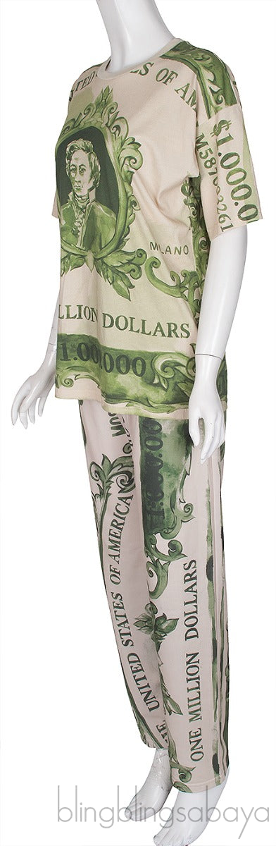 Dollar Print Top & Trouser
