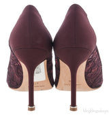 Maroon Lace Hangisi Pump