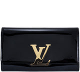 Louise Black Patent Clutch
