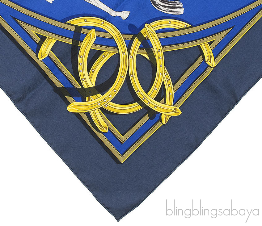 Blue LA RONDE DES JOCKEYS SCARF