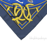 Blue LA RONDE DES JOCKEYS SCARF