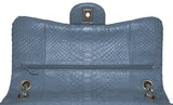 Gray Python Jumbo Double Flap Bag GHW