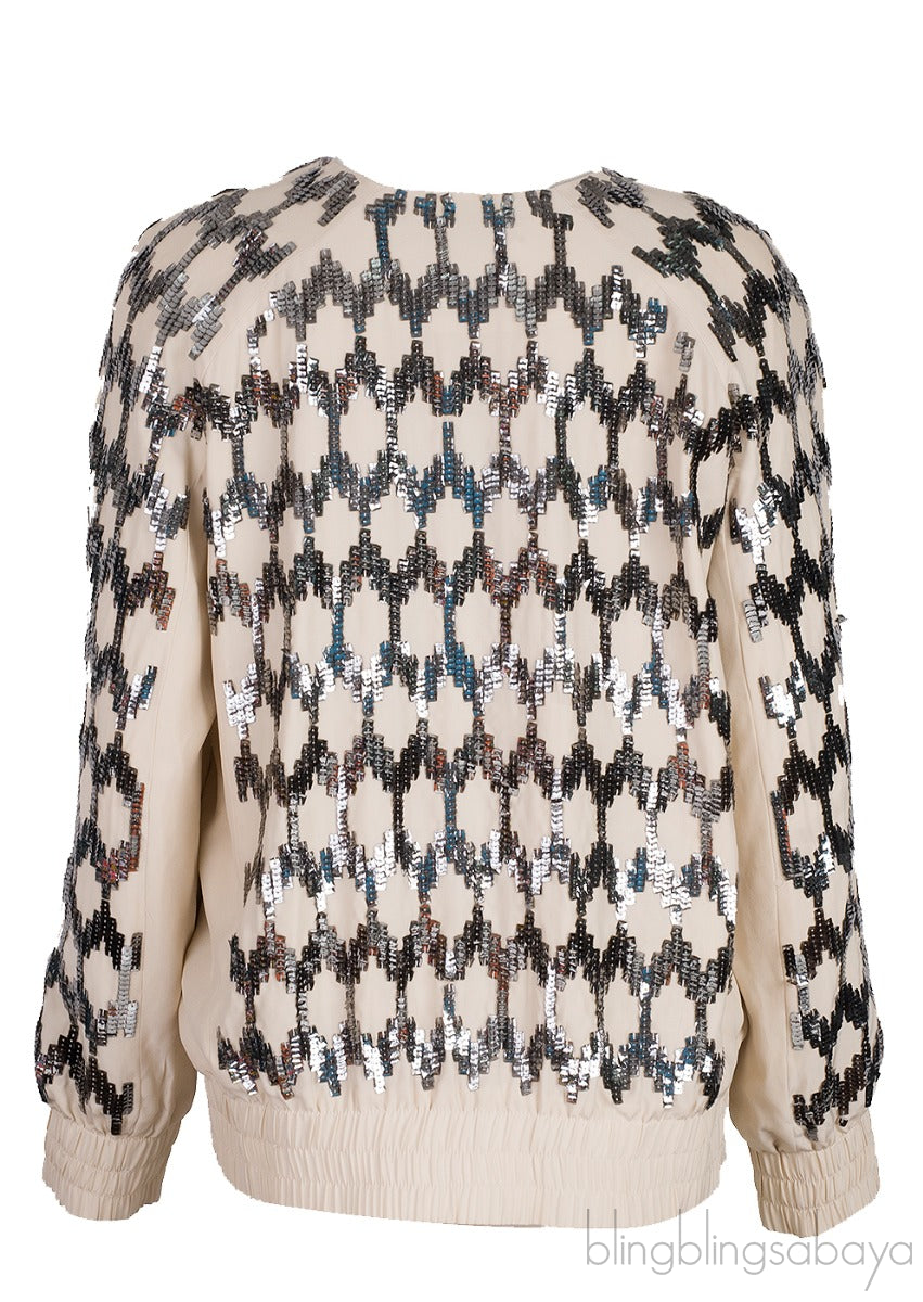 Sequin Embellished Track Jacket