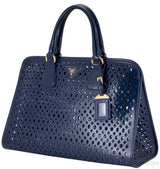 Perforated Saffiano Leather Tote