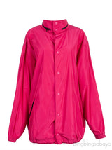 Fuchsia Pink Logo Hoodie Windbreaker