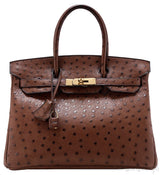 Birkin 30 Etrusque Chocolate Ostrich