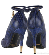 Padlock Printed Ankle Wrap Heels