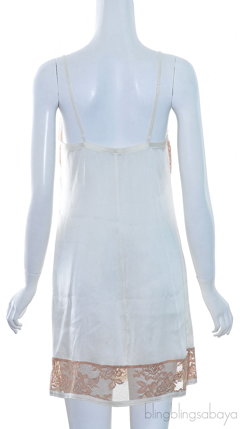 Satin Lace Trim Camisole Set