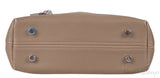Etoupe Leather Croc Print Handle Bag