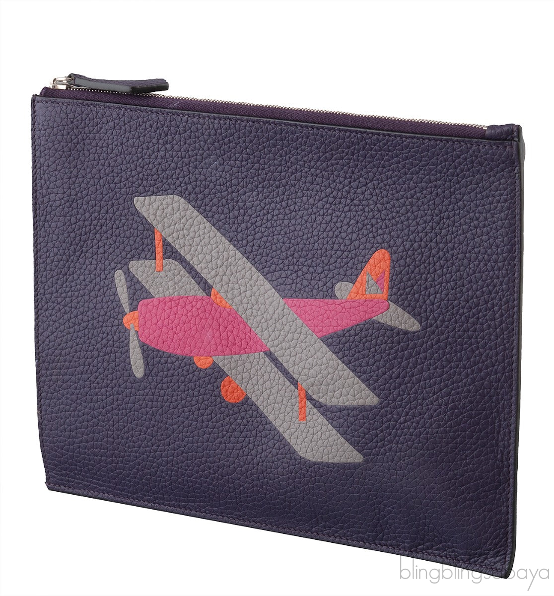 Moynat Leather Zip Pouch