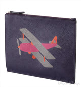 Moynat Leather Zip Pouch