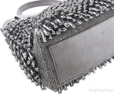 Grey Crystals & Beads Embellished Peekaboo