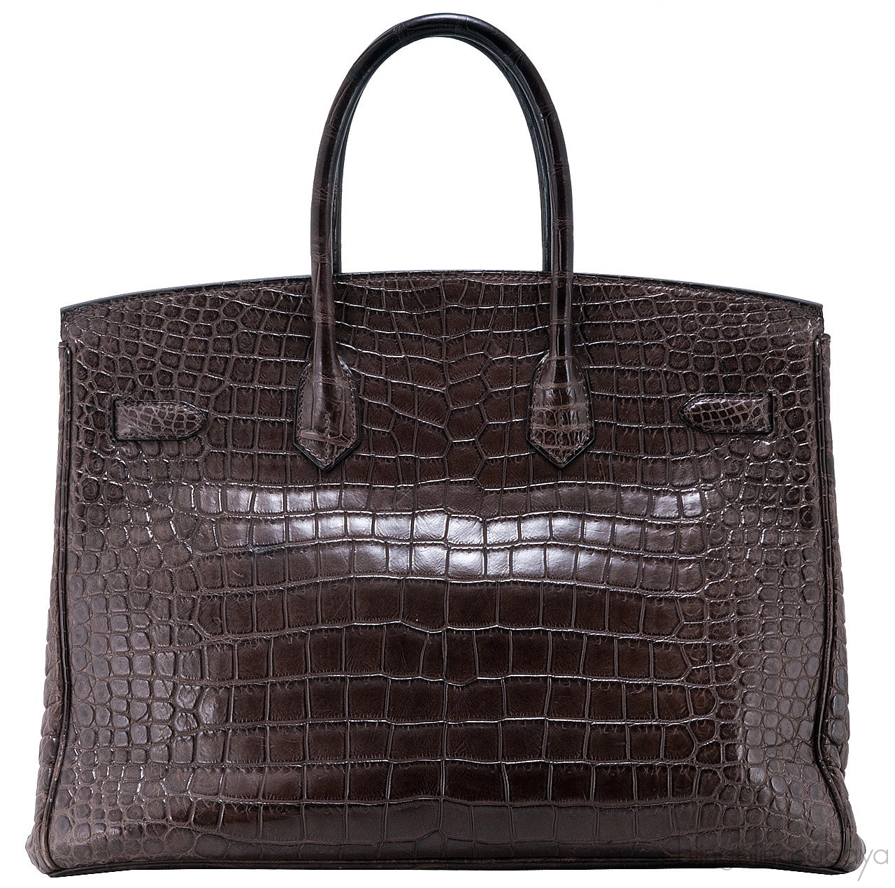 Birkin 35 Brown Matte Porosus PHW