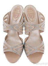 Mesh Crystal Wedge Mule