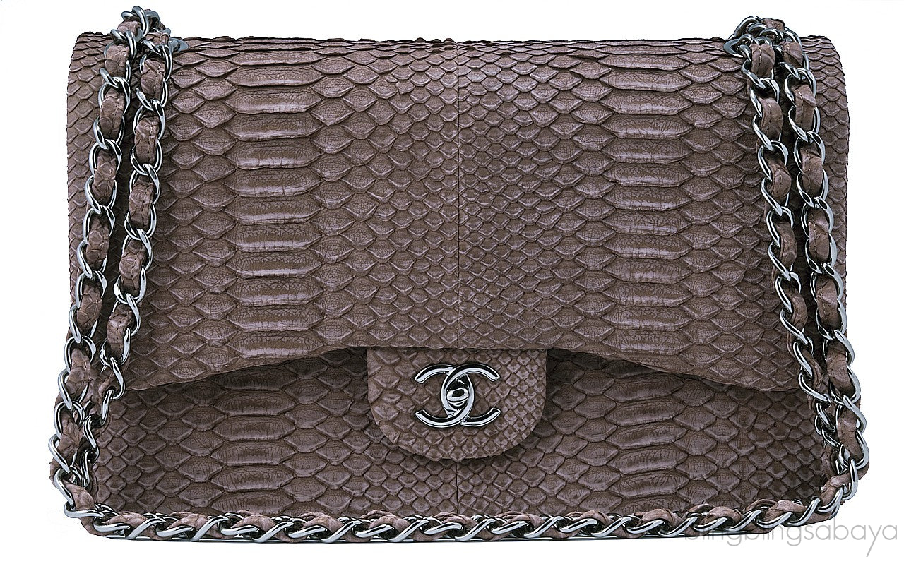 Jumbo CC Brown Python Flap