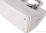Christian Dior Diorissimo Metallic White Mini Tote Bag