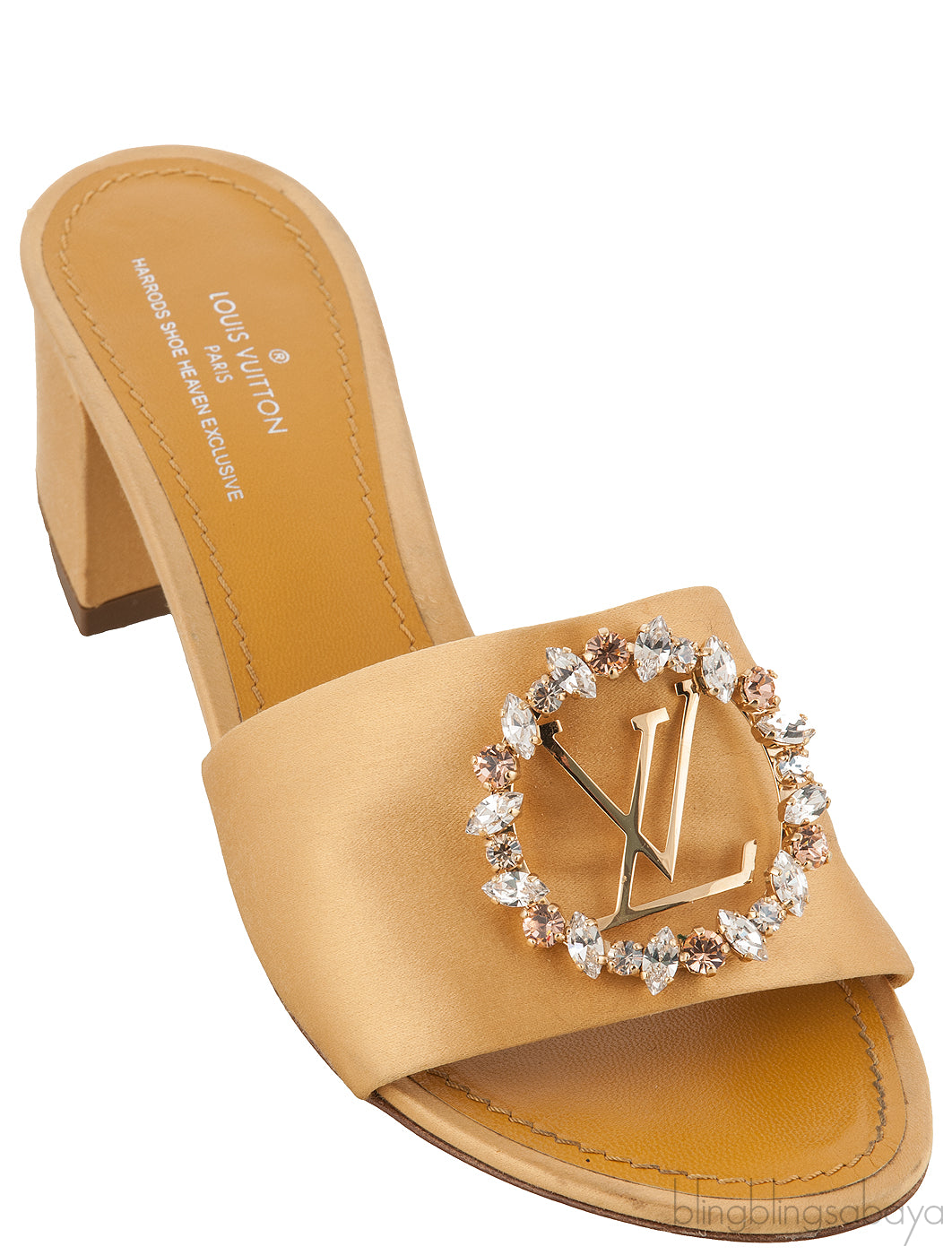 Madeleine Gold Satin Mule