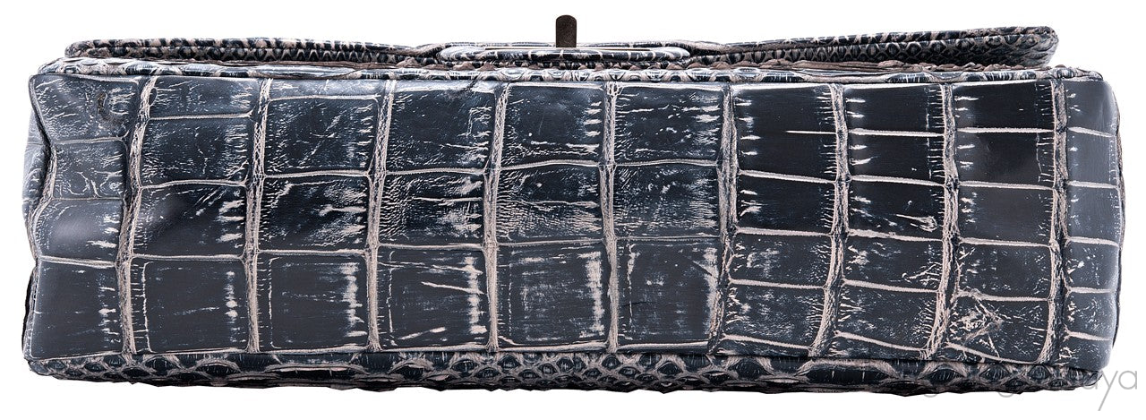 2.55 Reissue Alligator Grey Flap Bag