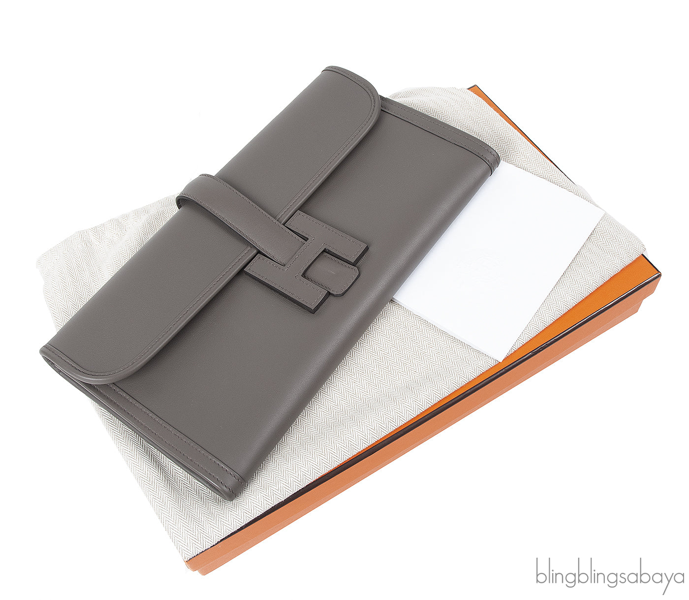 Hermes Jige Elan 29 Swift Etain Clutch