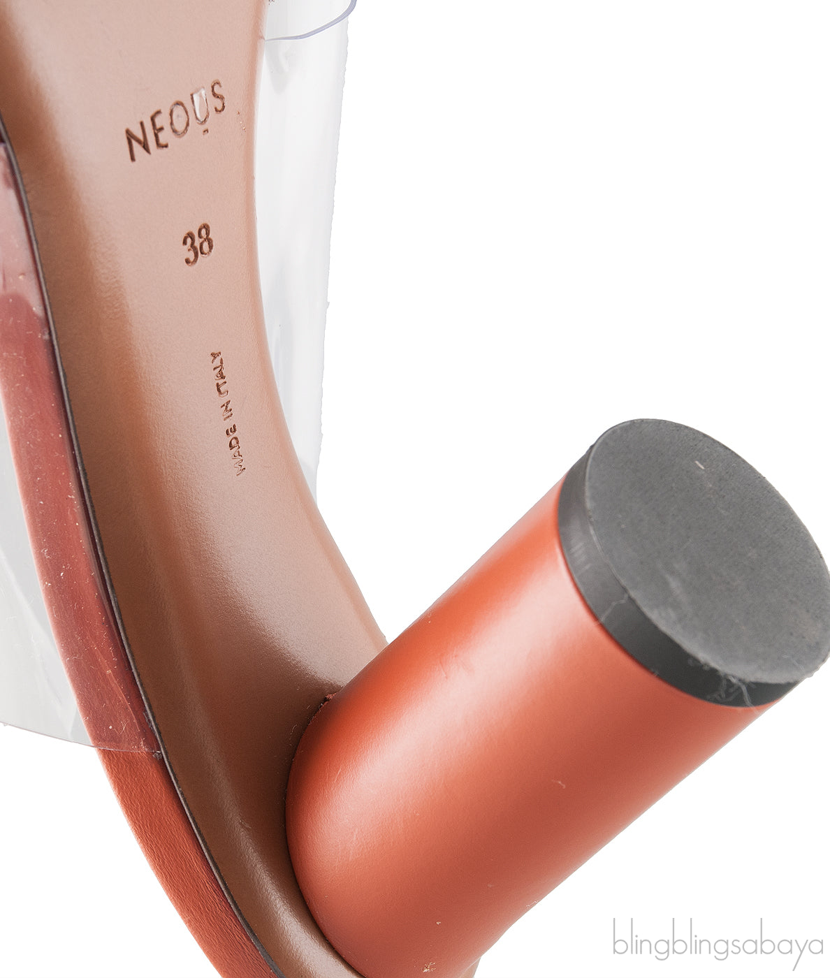 Brown PVC One Finger Slide Mule
