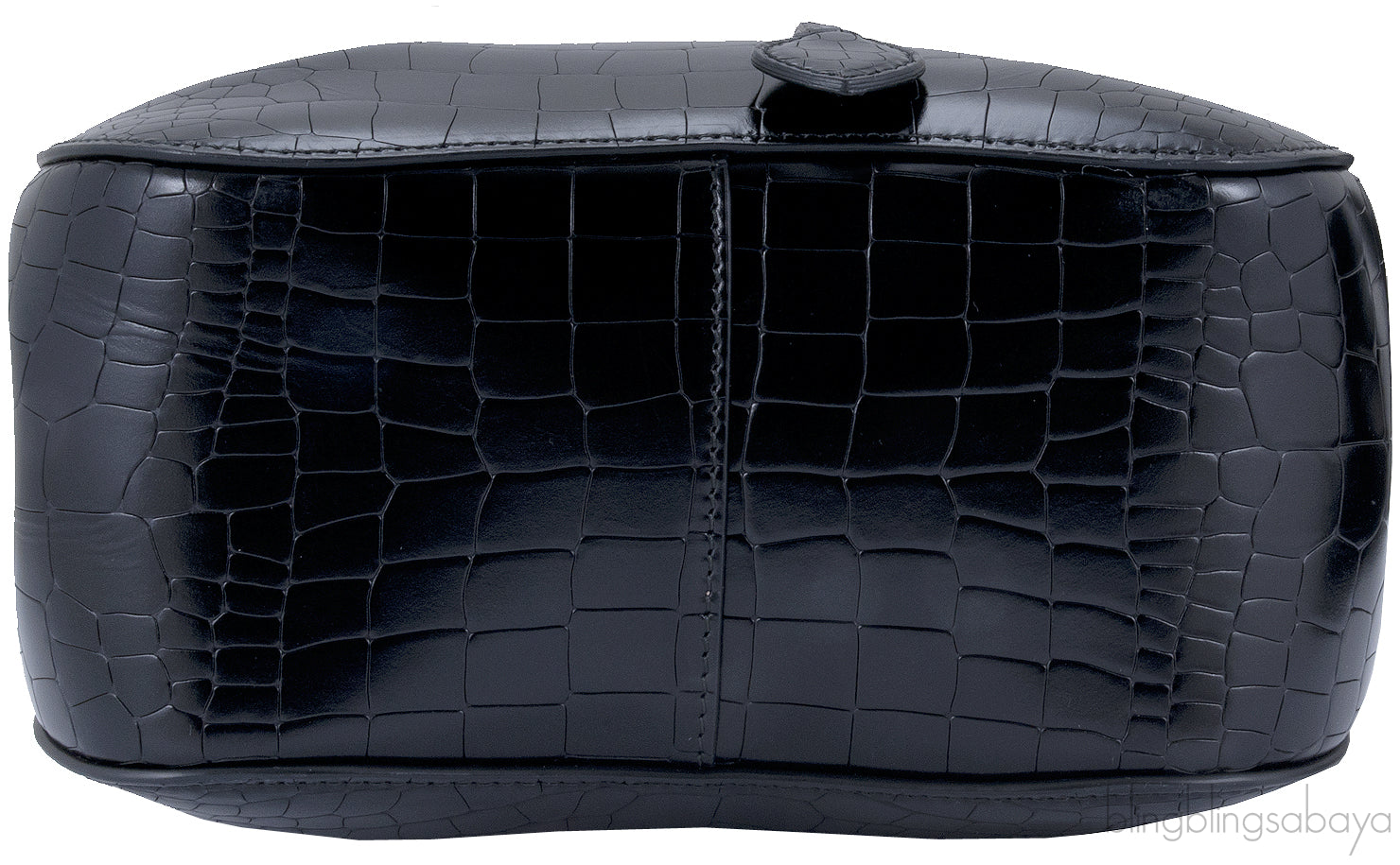 Azzedine Black Faux Croc Mini Bag