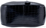 Azzedine Black Faux Croc Mini Bag