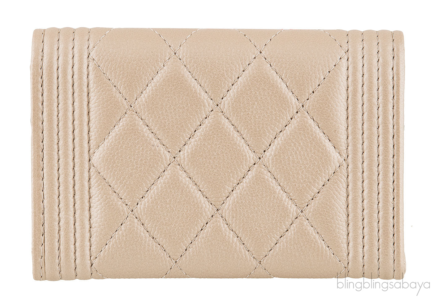 Gold Quilted Card Holder