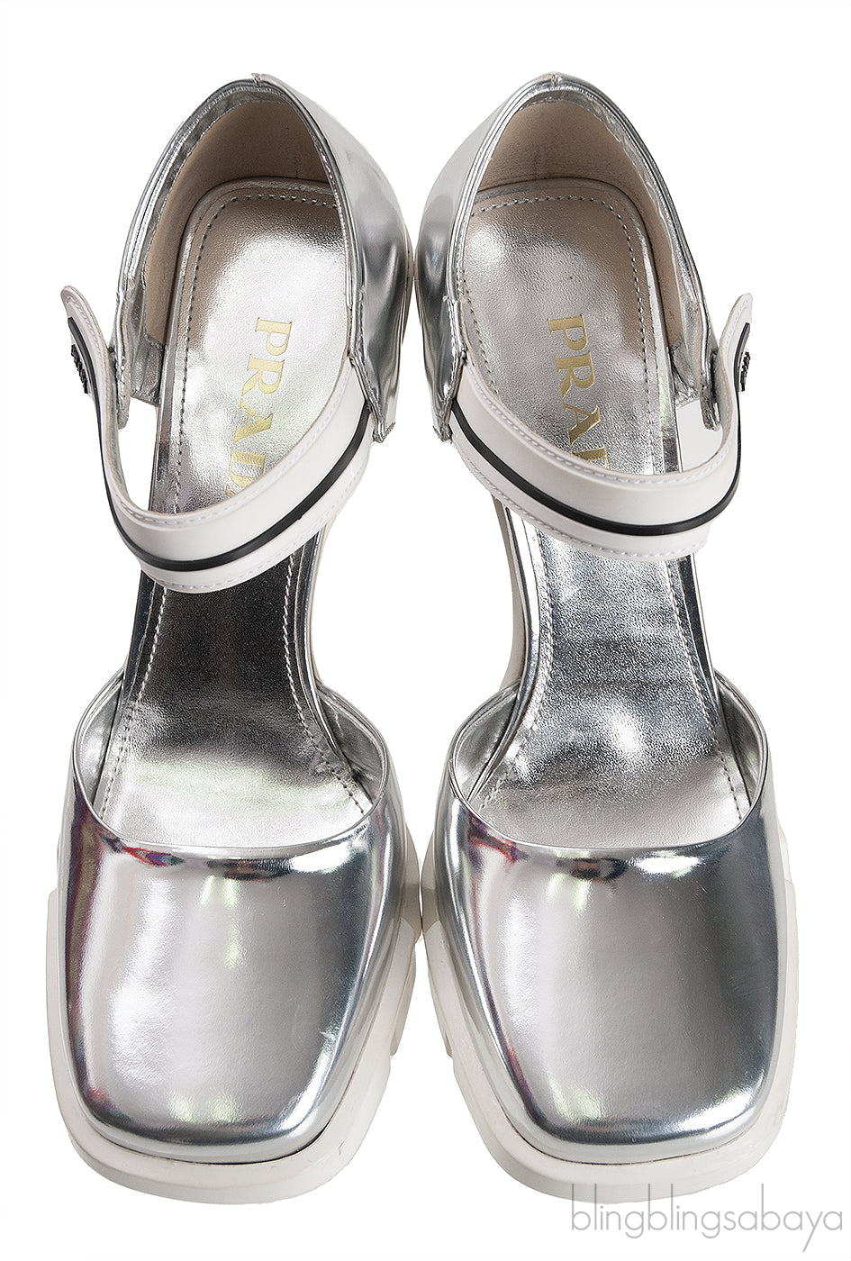 Metallic Silver Leather Pump