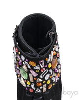 Jewelled Suede Ankle Boots